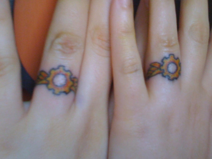 Steampunk Wedding Ring Tattoos by veririaa on deviantART