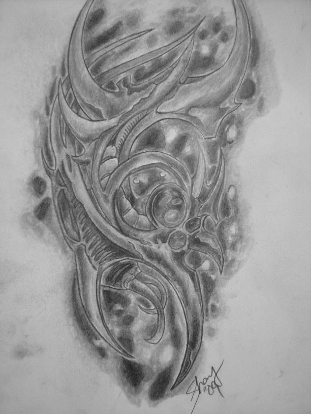 Biomechanical Tattoo by TheShay on deviantART