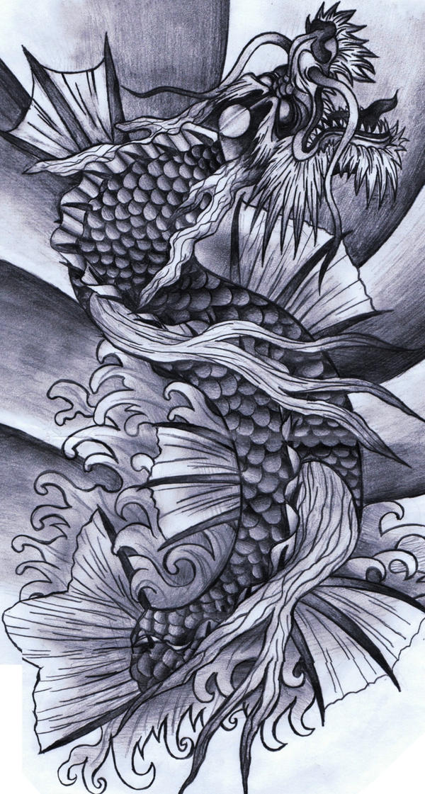 Koi Dragon by CrimsonKanji on deviantART
