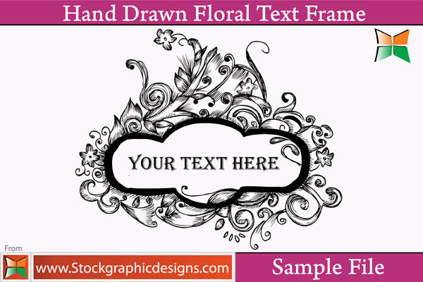 Hand Drawn Floral Text Frame by Stockgraphicdesigns on deviantART