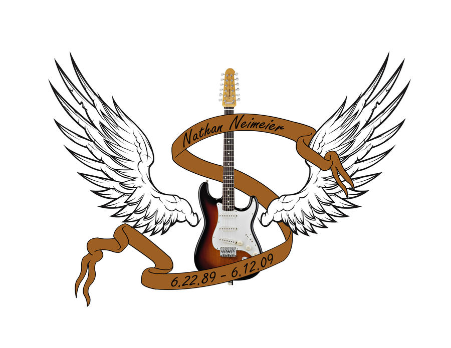 Winged Guitar Tattoo by TerminalBleeding on deviantART