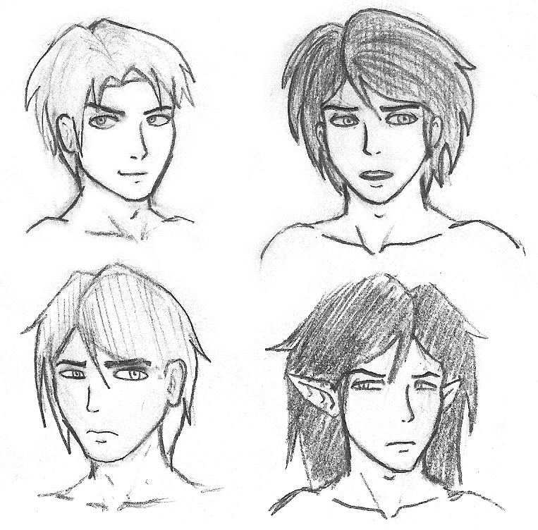 Anime Boy Hair Drawings
