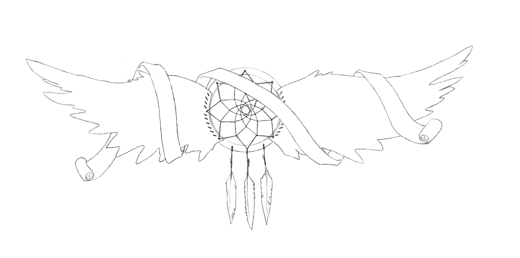 Dreamcatcher Memorial design - dragonfly tattoo