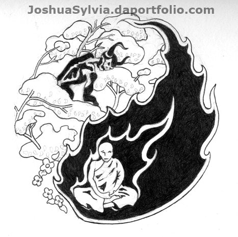 dragon yin yang tattoo. Yin-Yang tattoo design by