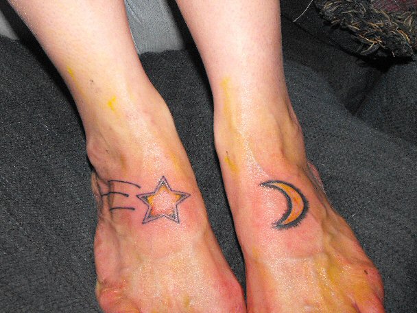 Moon and Star Tattoo's by