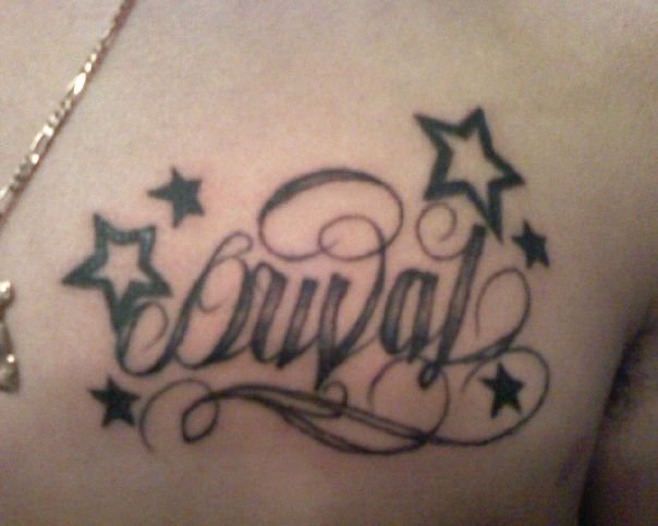 Duval - chest tattoo