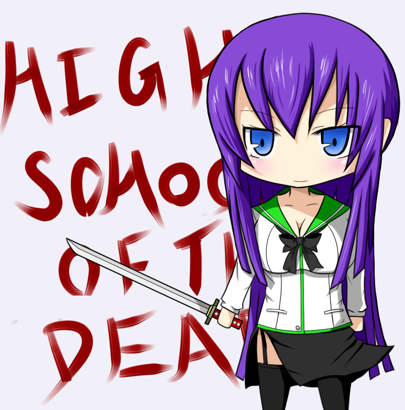 highschool of dead wallpaper. high school of dead saeko by