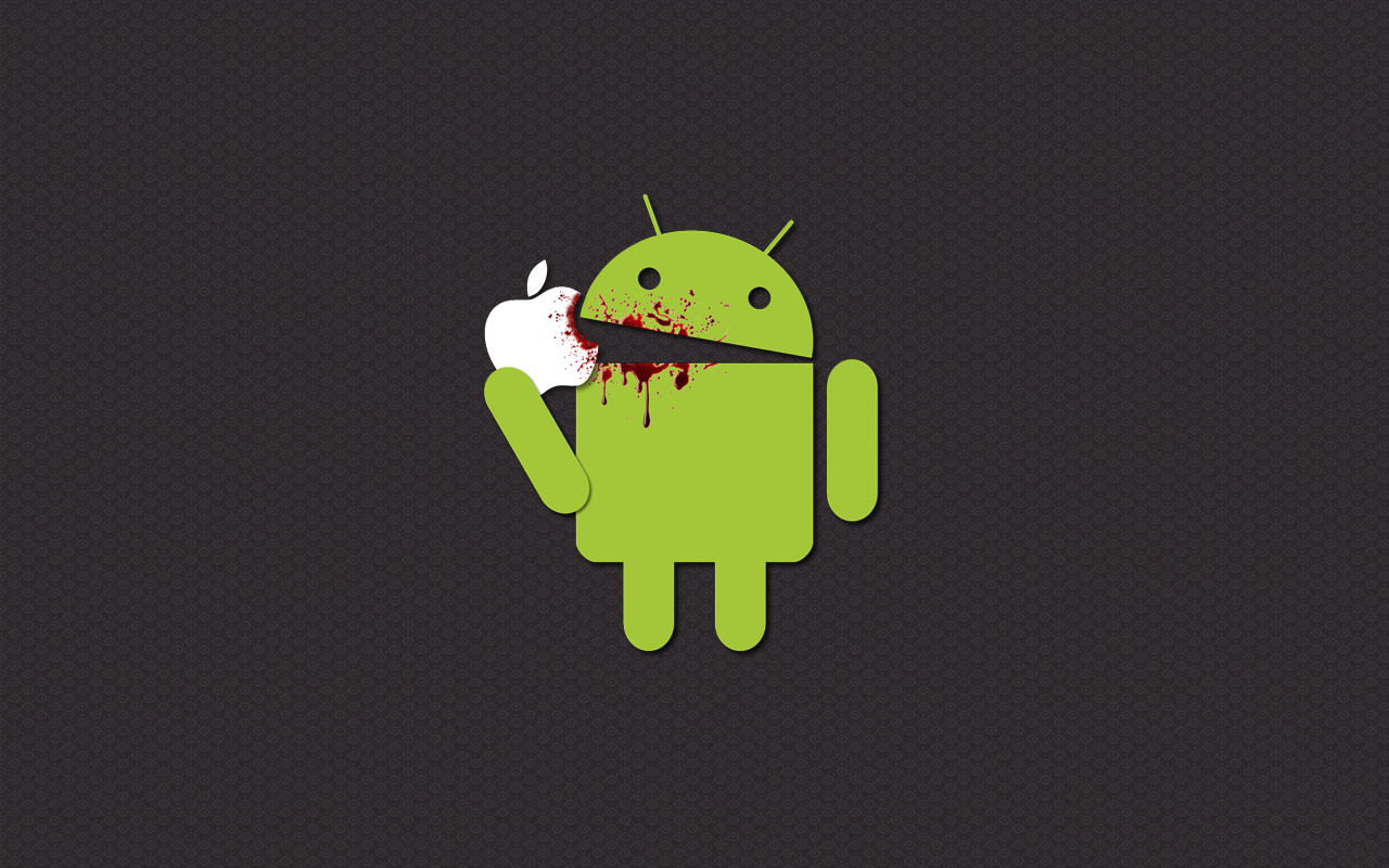android eating apple 1280x800 by crus23 d38bpx9 - Android domine le marché de la téléphonie mobile !