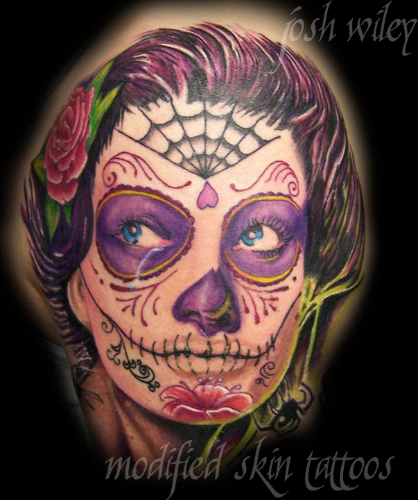 Sugar Skull Tattoo by ModifiedSkinTattoos on deviantART