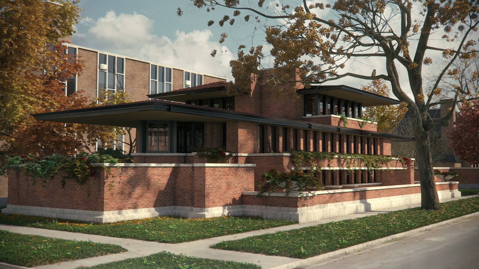 The Robie House By Frank Lloyd Wright 1920x1080 Architectureporn