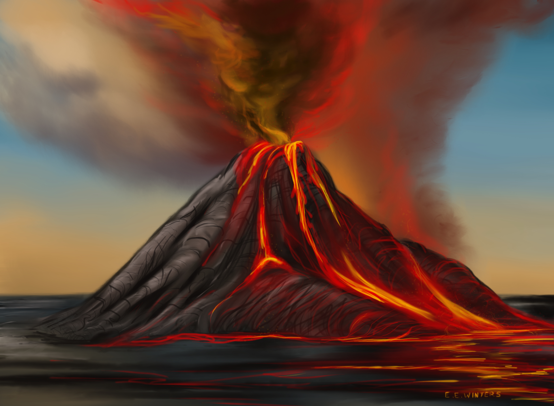 clipart of a volcano - photo #40