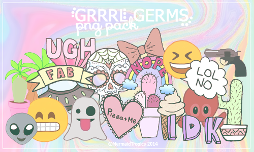 Grrrl Germs - Png Pack by MermaidTropics