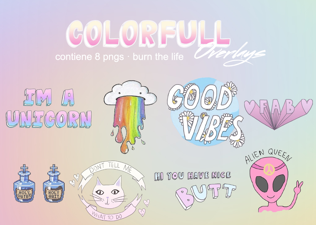 colorfull overlays | pngs archive by Burn-the-life
