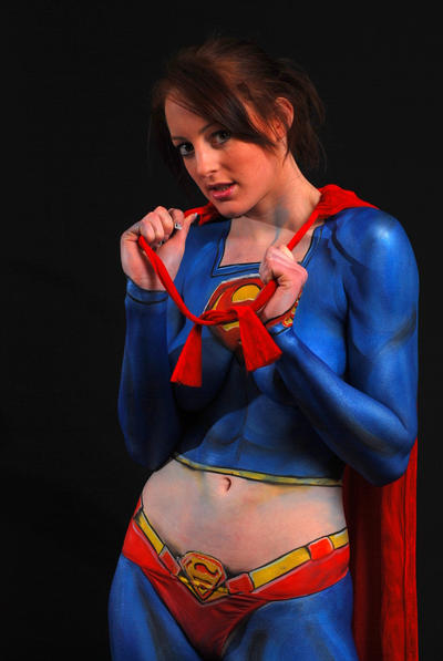 Supergirl bodypaint by catscreations on deviantART