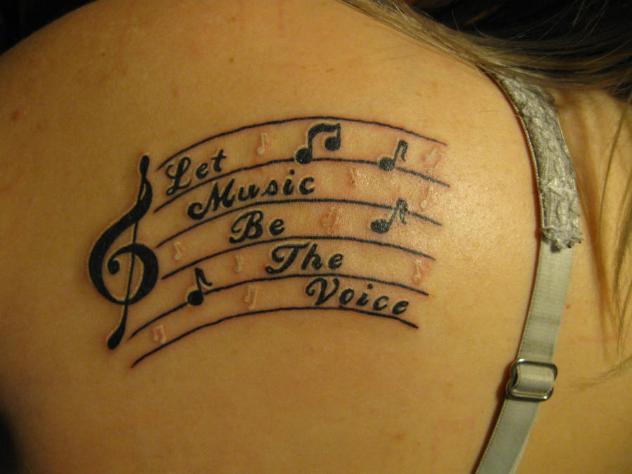 tattoos of music notes. Music Note Tattoos