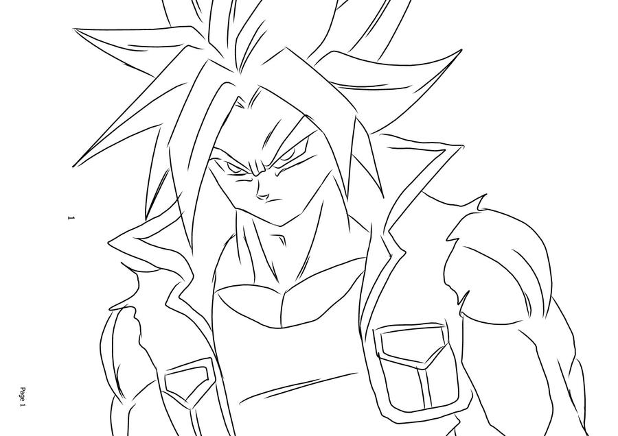 dbz coloring pages trunks - photo #5