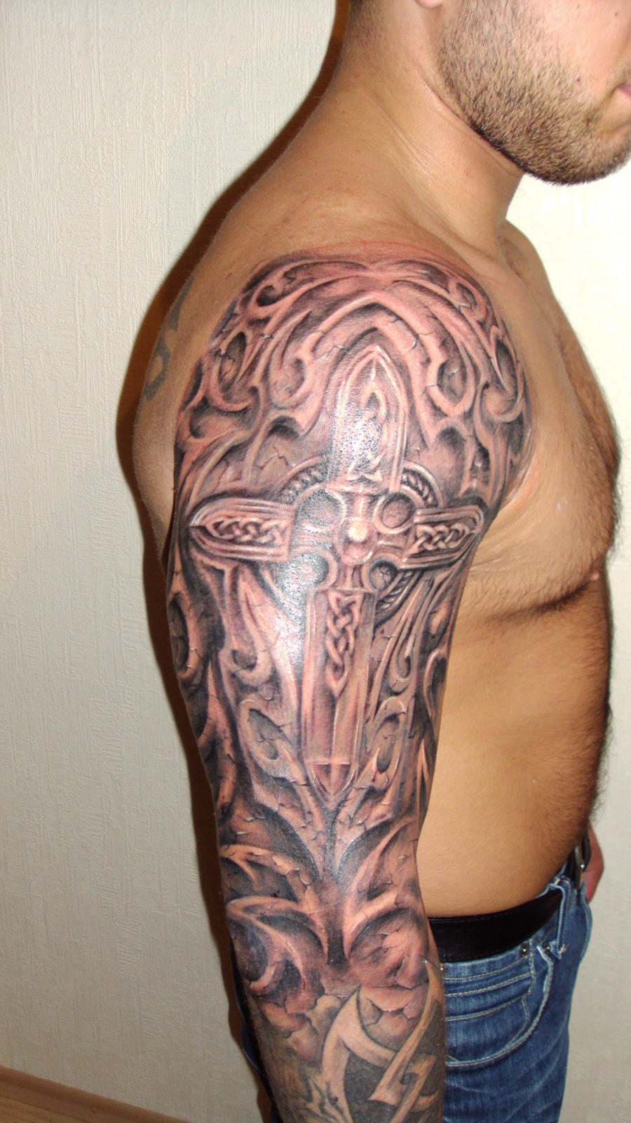 Celtic cross tattoo by