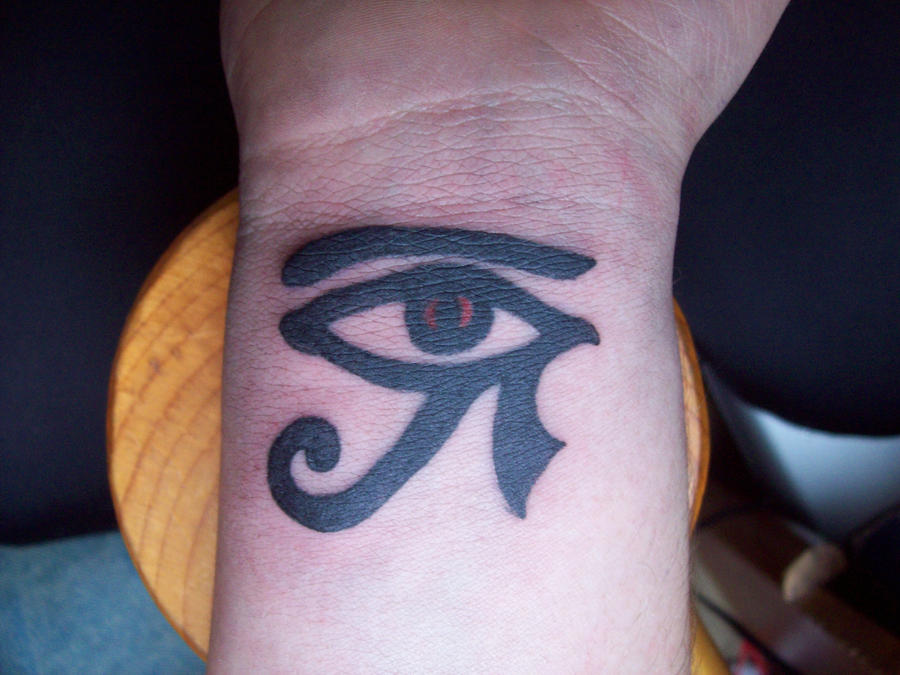 eye of ra tattoo on my wrist