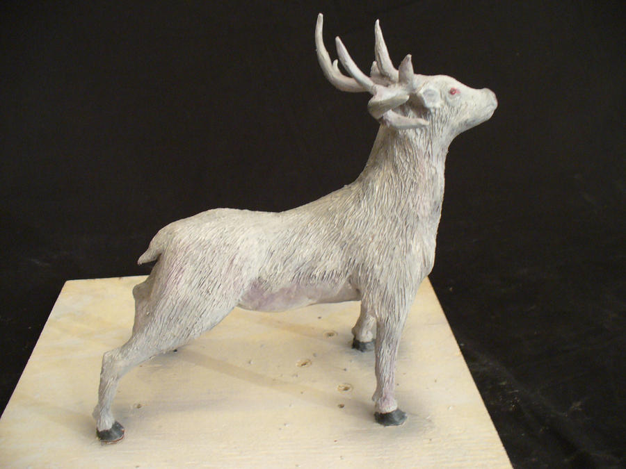Albino Deer Sculpture 2 by