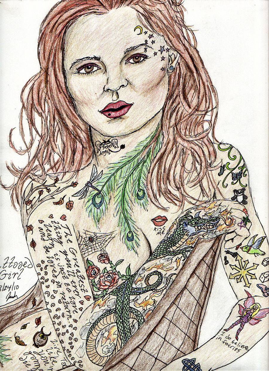 Tattooed Pinup Girl by
