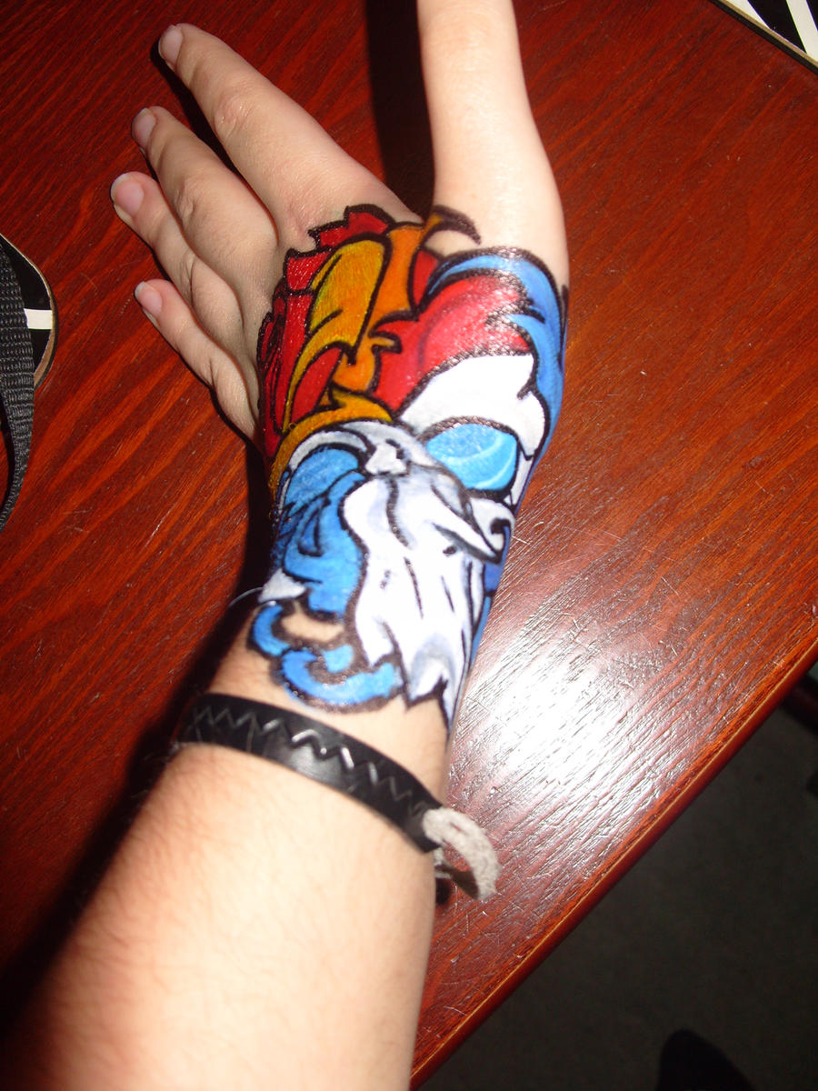 Hand Tattoo Painting by