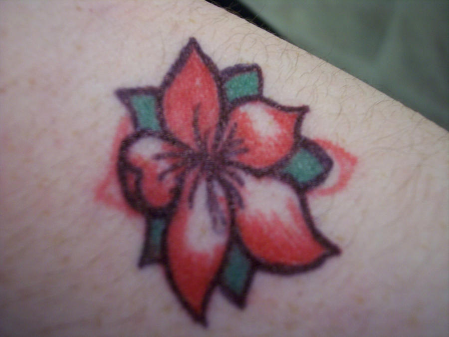 Fake Flower Tattoo