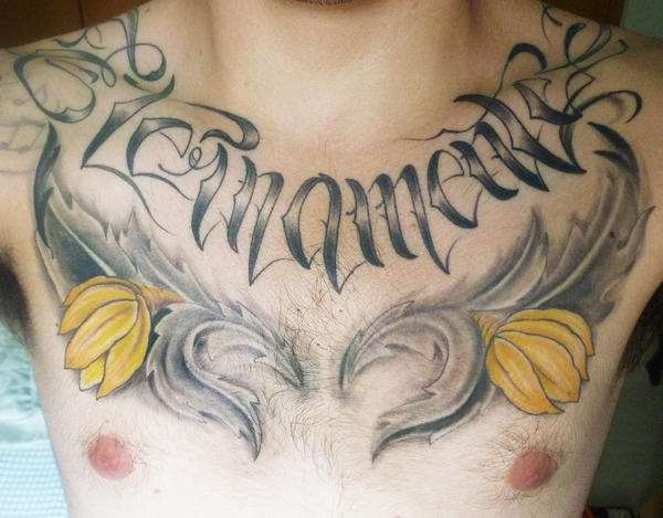 chest tattoos for men finished chest piece