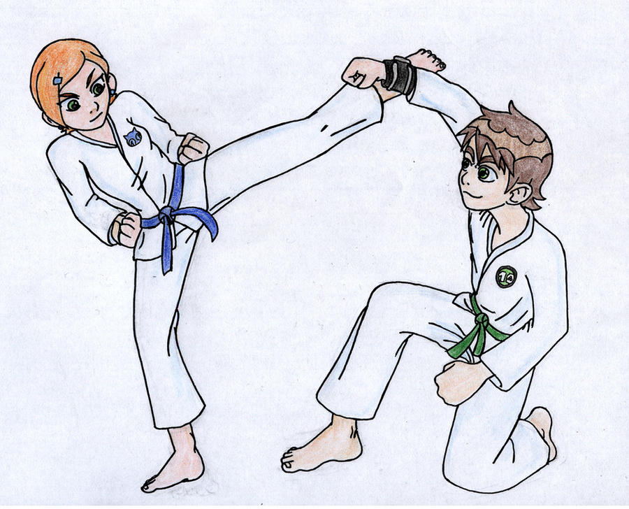 karate cartoon 1 by