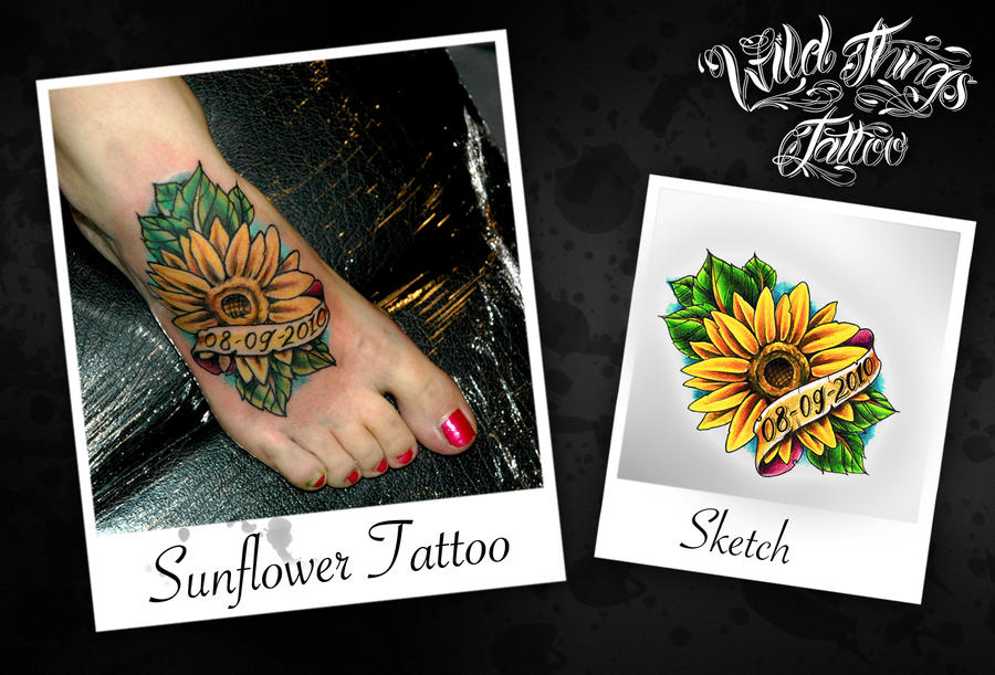 Sunflower Tattoo by WildThingsTattoo on deviantART