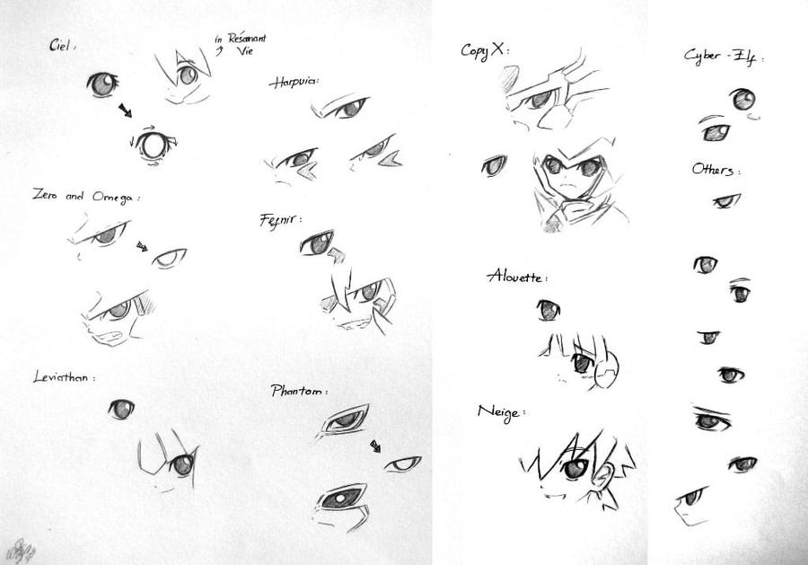 MMZ Drawing eyes practice by ShadowHunter2192 on deviantART