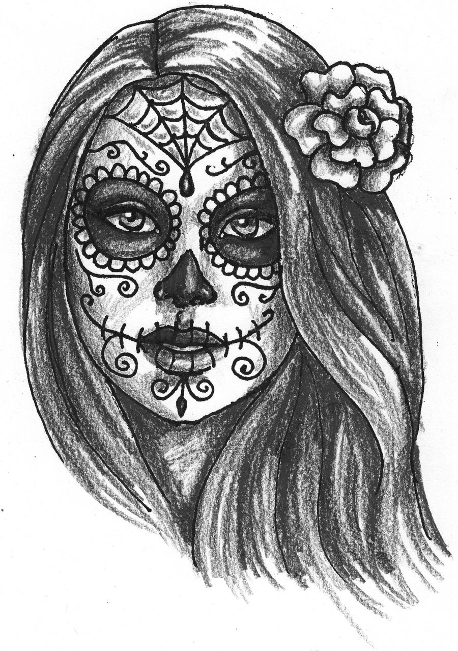 day of the dead drawings coloring pages - photo #35