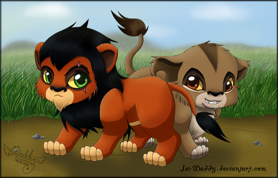 chibi_scar_and_zira_by_isi_daddy-d4pmwr2