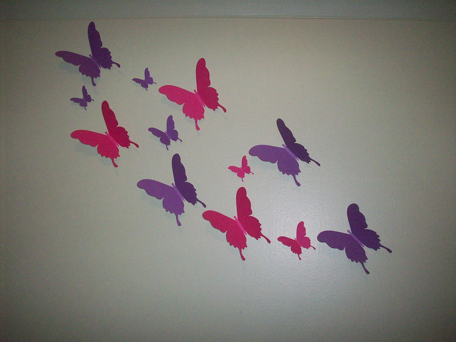 Paper Butterfly wall decor by ChelsiAnn13 on deviantART
