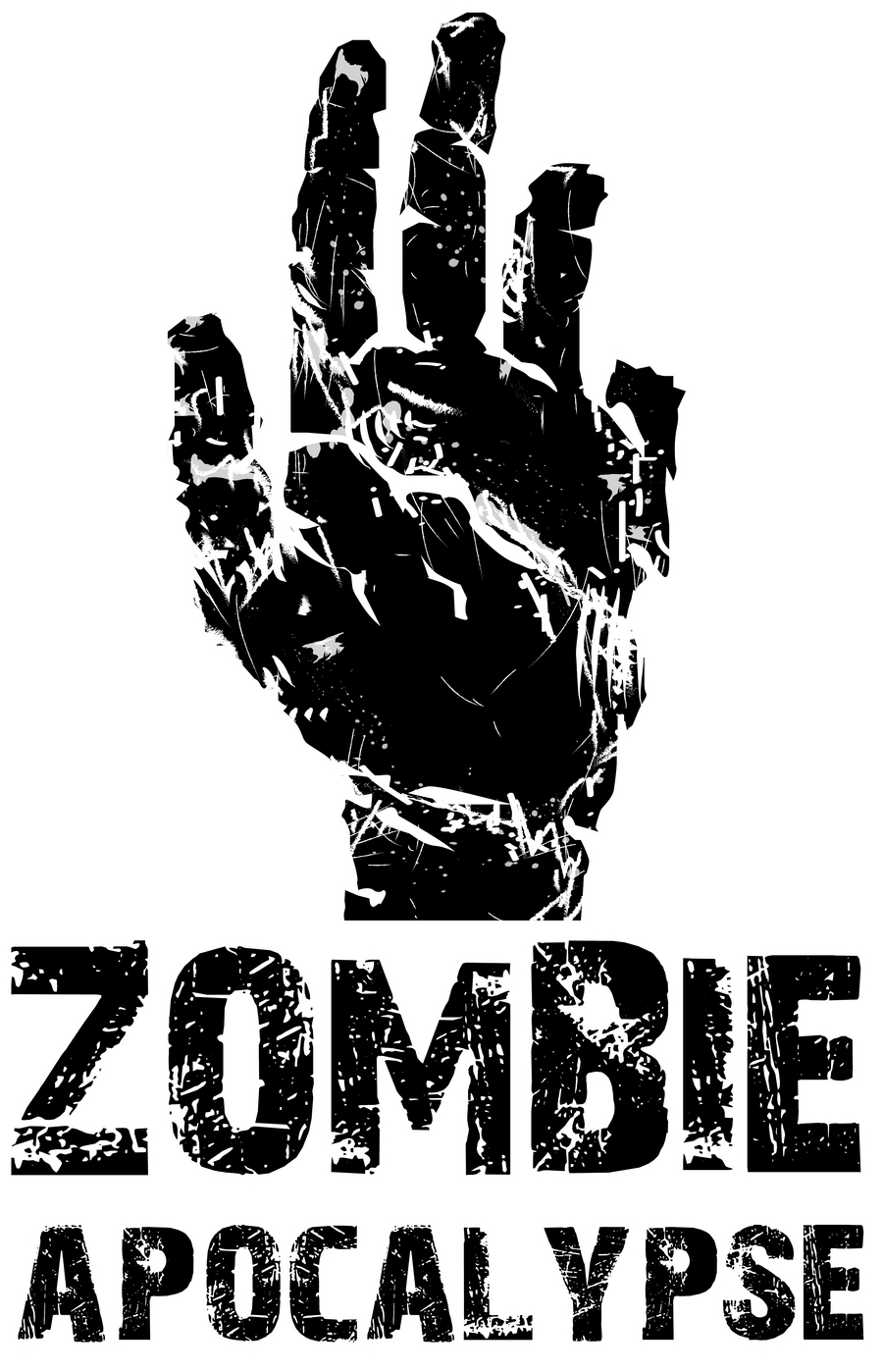 zombie clipart black and white - photo #29