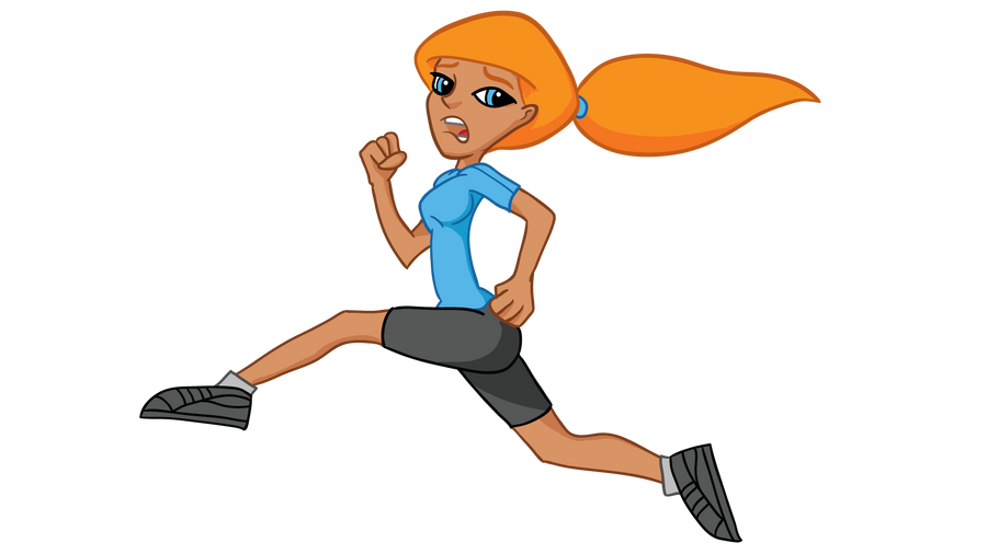 Cartoon Woman Running by DigitalAlter