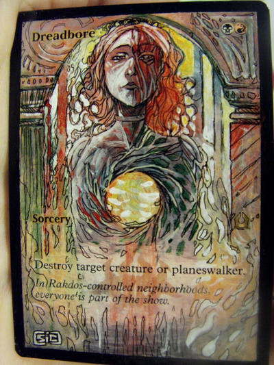 Dreadbore magic the gathering altered art mtg card artwork seesic mtg alter