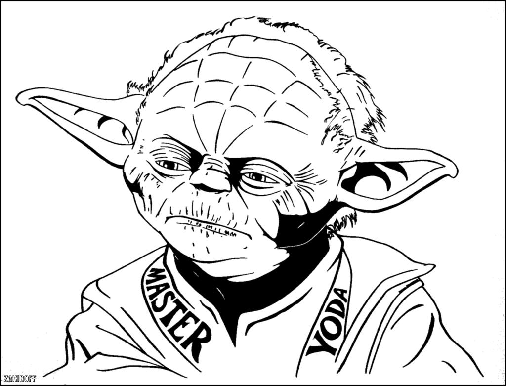 yoda head coloring pages - photo #10