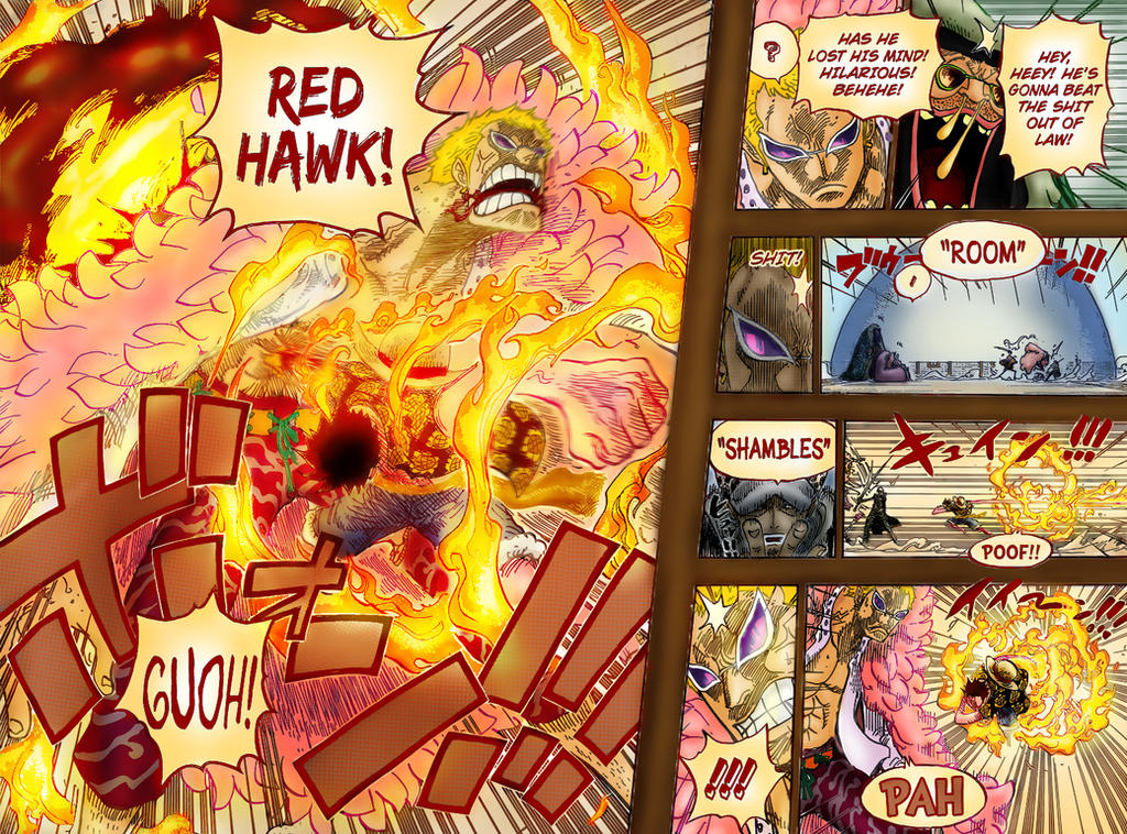 Red Hawk - Luffy vs. Doflamingo by Charly-Z