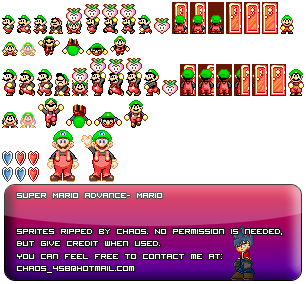 Super Mario Advance 2 sprites by World9-2Productions