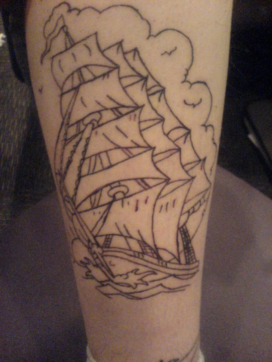 ship tattoo. Ship tattoo by ~TKXXX on