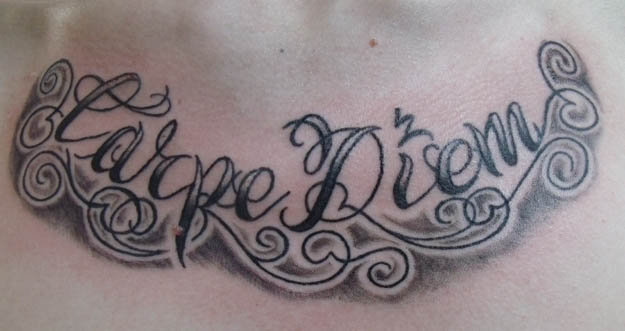 Carpe Diem, my chest piece - chest tattoo