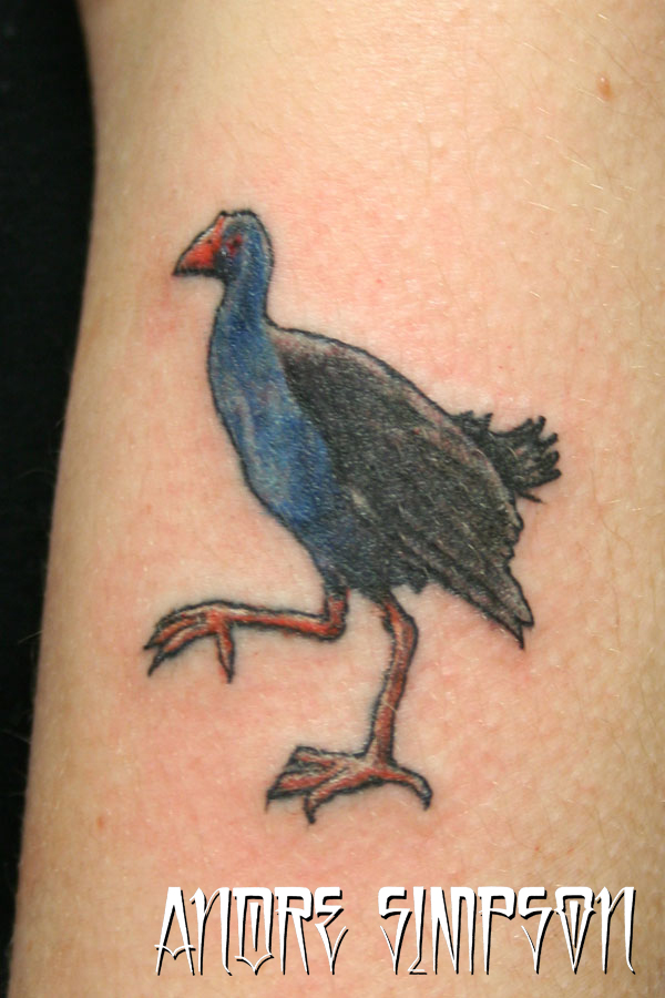 Pukeko bird tattoo by ERASOTRON on deviantART