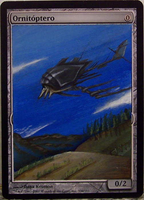 Ornithopter Altered Art Magic by Nicolarre Magic the Gathering Art Ornithopter MTG card artwork Ravager Affinity altered art magic the gathering artwork MTG artwork altered art