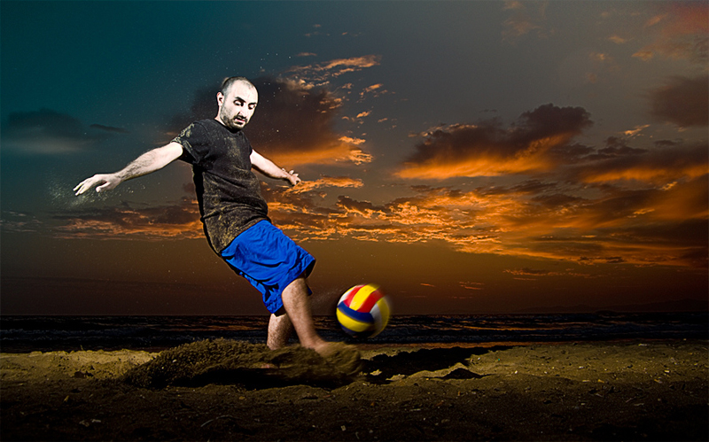 Strobist Beach Football IV by hakanozfatura on deviantART