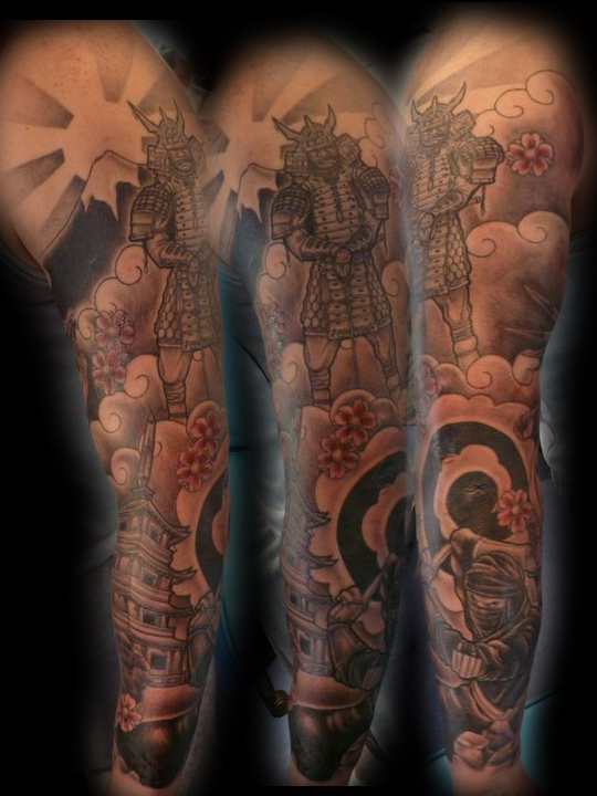 Japanese Samurai Tattoo Sleeve Picture 1