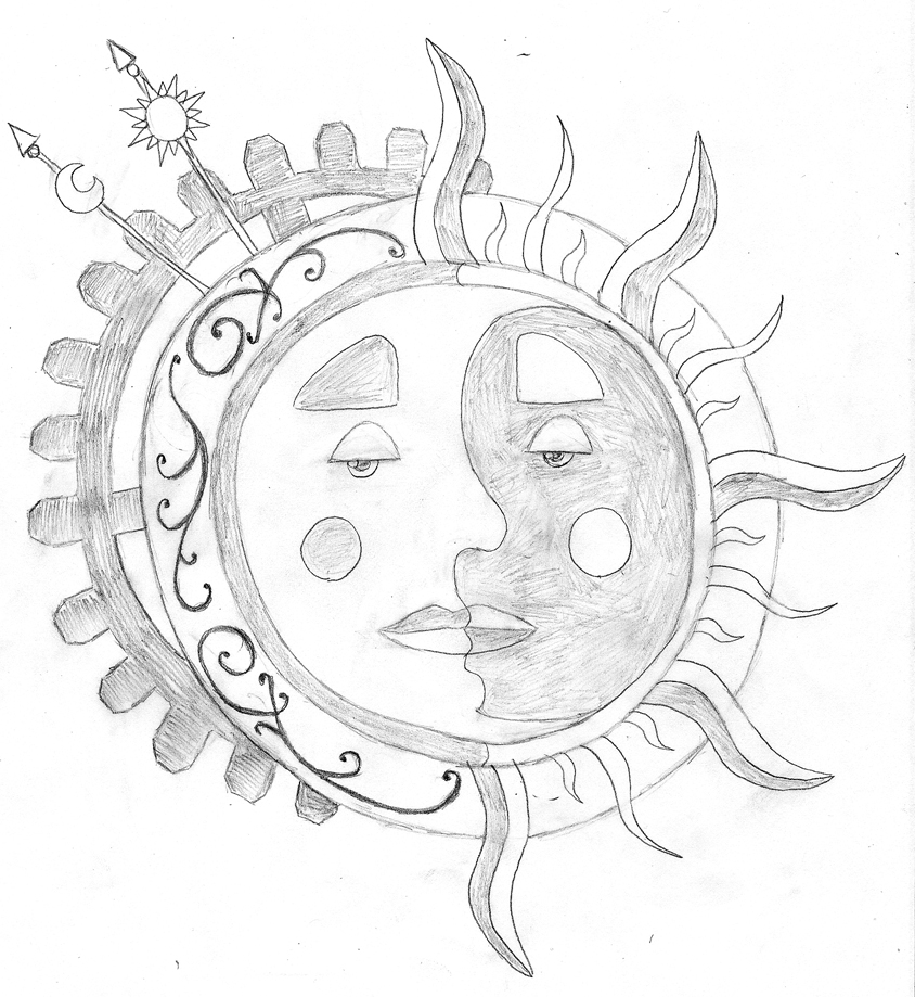 Moon Sun Steampunk Tattoo 2 by