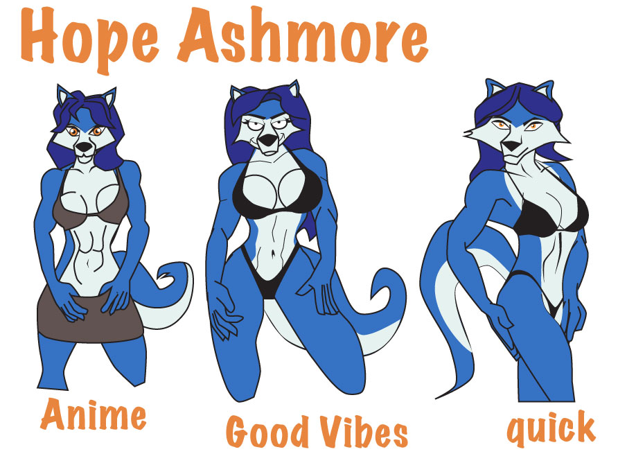 Hope Wolf Cartoon Styles by Samoht-Lion