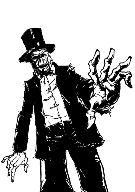zombie clipart black and white - photo #17