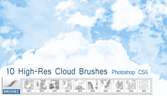  10 Free High-res Cloud Brushes