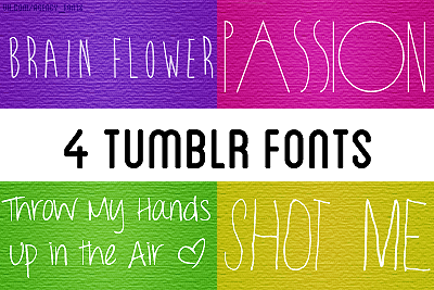 4 tumblr fonts by Agency-fonts